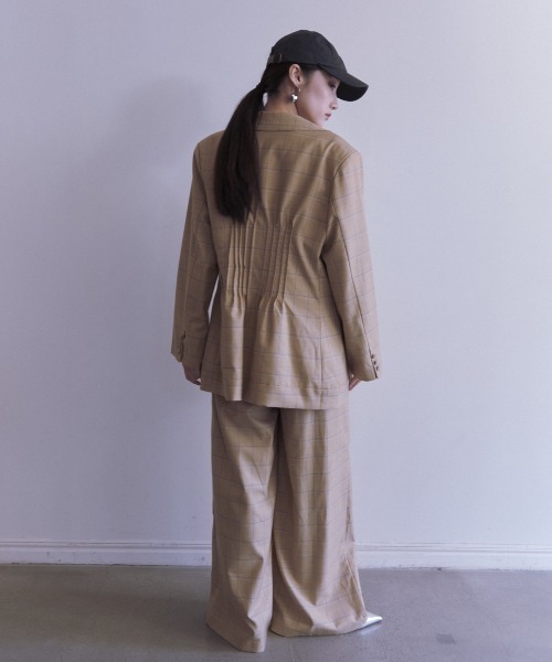 HONEY MI HONEY(ハニーミーハニー)の「check double waist pants(スラックス・レディース・グレー/ベージュ・FREE)」の13枚目の写真