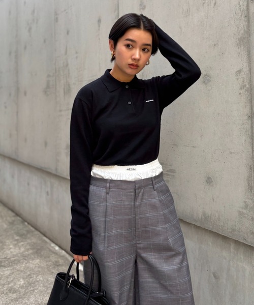 HONEY MI HONEY(ハニーミーハニー)の「check double waist pants(スラックス・レディース・グレー/ベージュ・FREE)」の16枚目の写真
