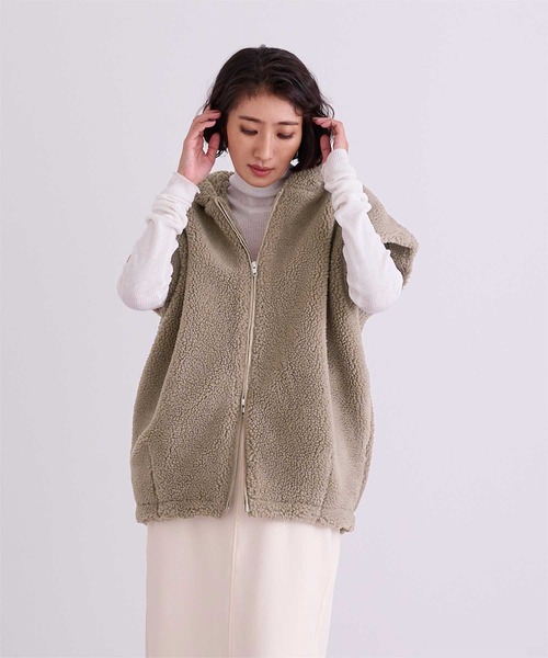 セール】フーディーボアベスト（ベスト）｜ur's（ユアーズ）の