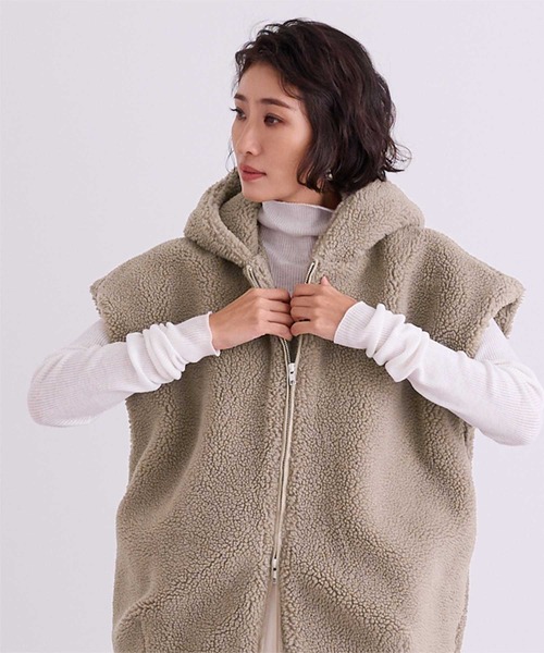 セール】フーディーボアベスト（ベスト）｜ur's（ユアーズ）の