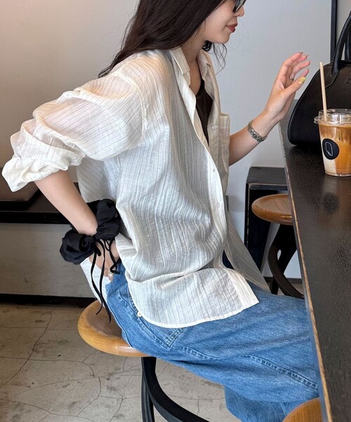 FENDI ストライプ シアー シャツブラウス fredy emue（フレディエミュ）の「ストライプシアーシャツ（シャツ