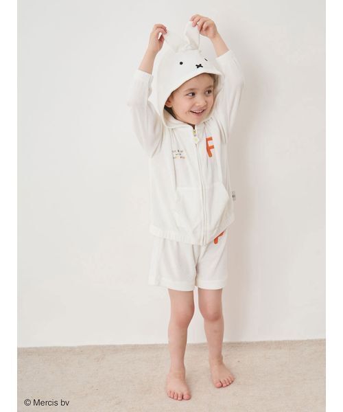 Dick Bruna ベビモコ パーカ&ショートパンツセットホワイト ミッフィー タグ付き Dick Bruna ベビモコ パーカ&ショートパンツセットホワイト
