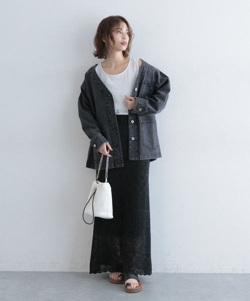 studio CLIP(スタディオクリップ)の「コットンレイヤードタンクトップ(タンクトップ・レディース・ライトブルー/ネイビー/オフホワイト/ブラック/ラベンダー/ブラウン・LARGE/MEDIUM)」の11枚目の写真