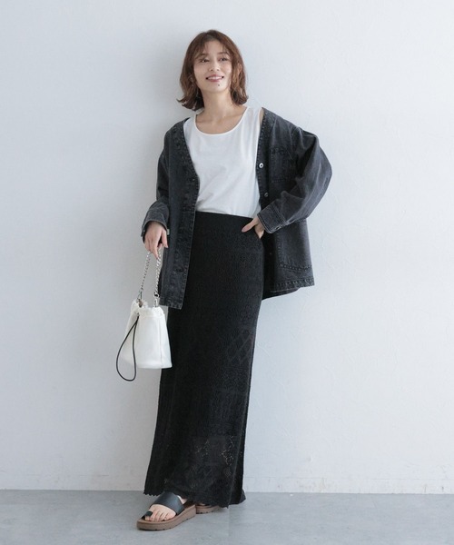 studio CLIP(スタディオクリップ)の「コットンレイヤードタンクトップ(タンクトップ・レディース・ライトブルー/ネイビー/オフホワイト/ブラック/ラベンダー/ブラウン・LARGE/MEDIUM)」の12枚目の写真