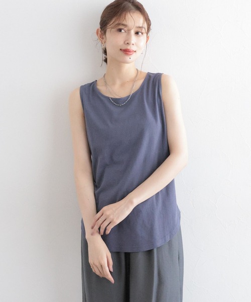 studio CLIP(スタディオクリップ)の「コットンレイヤードタンクトップ(タンクトップ・レディース・ライトブルー/ネイビー/オフホワイト/ブラック/ラベンダー/ブラウン・LARGE/MEDIUM)」の18枚目の写真