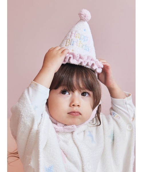 gelato pique（ジェラートピケ）の「【BABY】エアリーモコアニバーサリーハット（その他ベビーウェア・キッズ・オフホワイト/ピンク・F）」の3枚目の写真