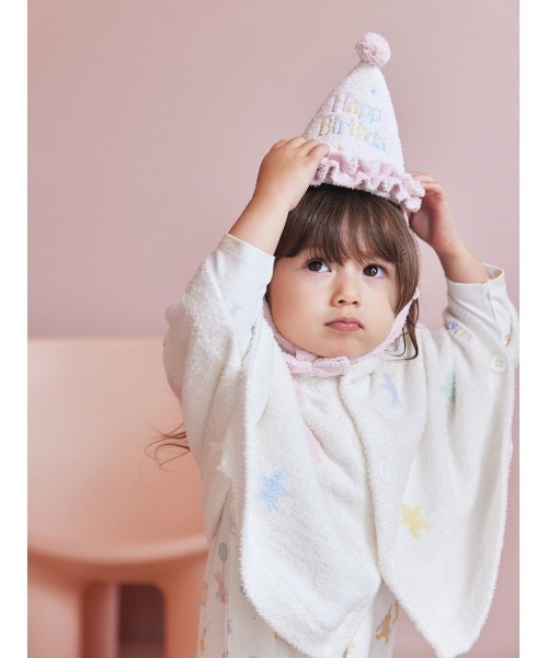 gelato pique（ジェラートピケ）の「【BABY】エアリーモコアニバーサリーハット（その他ベビーウェア・キッズ・オフホワイト/ピンク・F）」の6枚目の写真