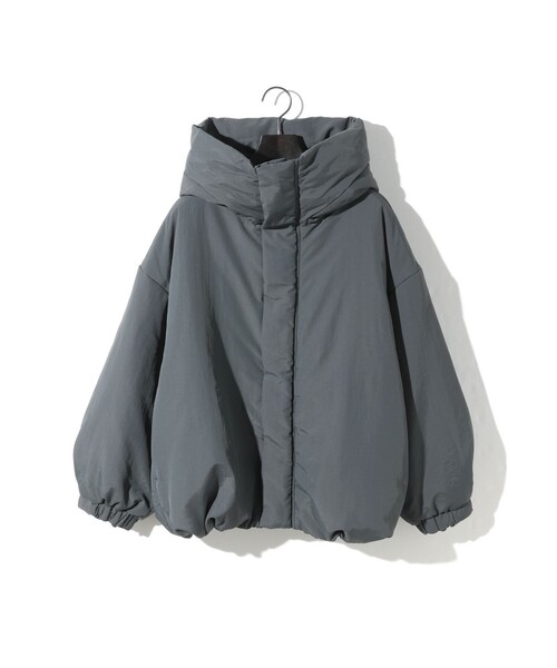 セール】MIDIUMISOLID フード付きパディングブルゾン（ダウン