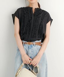 un dix cors | 《大人ガーリーな雰囲気に》シルキーローンフリルブラウス(シャツ/ブラウス)