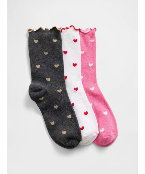 GAP(ギャップ)の「プリント クルーソックス 3足セット (キッズ)(ソックス/靴下・キッズ・マルチ・S/M/L/XL)」の1枚目の写真