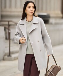 コート ショートコート ボタン ダブル」に該当するジャケット