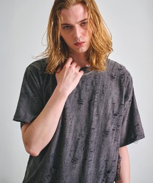 Revo. | 【ZOZO限定】クラッシュ ダメージ加工 オーバーサイズ Tシャツ(Tシャツ/カットソー)