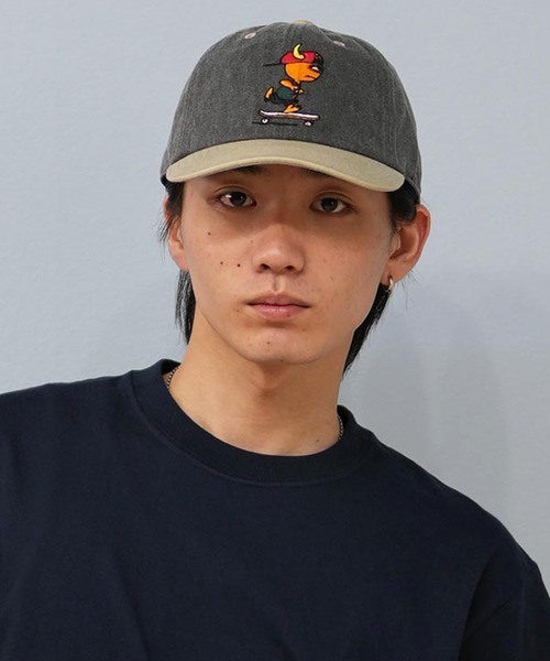 TOY　MACHINE（トイ　マシーン）の「TOY MACHINE/トイマシーン TMC SKB3 BICOLORCAP キャップ 252045006（キャップ・メンズ・ブルー/ブラック/ベージュ・FREE）」の2枚目の写真