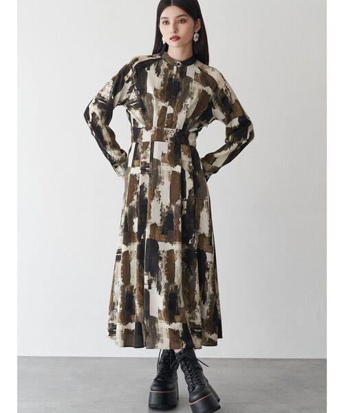 MURUA ニュアンスパターンマキシワンピース ニュアンスパターンマキシワンピース（ワンピース）｜MURUA（ムルーア