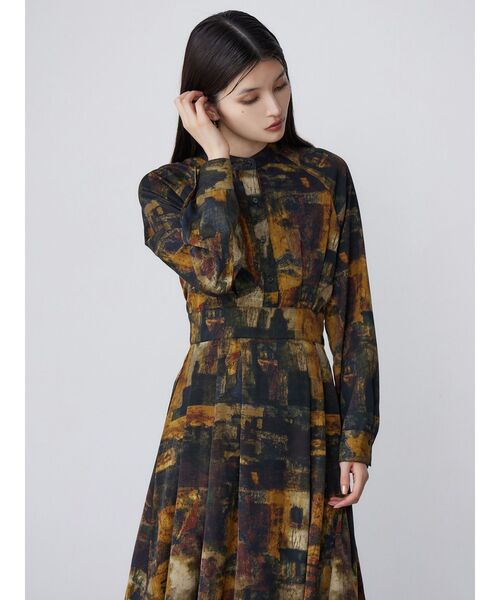 MURUA(ムルーア)の「ニュアンスパターンマキシワンピース(ワンピース・レディース・ブラック/ホワイト・FREE)」の5枚目の写真