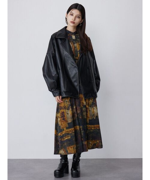 ニュアンスパターンマキシワンピース（ワンピース）｜MURUA（ムルーア