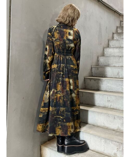 セール】ニュアンスパターンマキシワンピース（ワンピース）｜MURUA