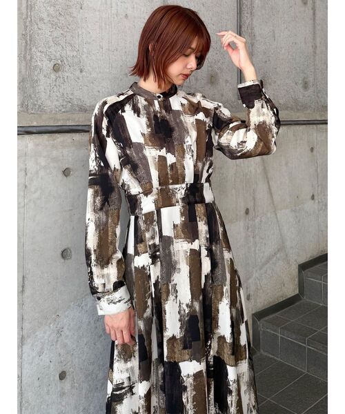 MURUA(ムルーア)の「ニュアンスパターンマキシワンピース(ワンピース・レディース・ブラック/ホワイト・FREE)」の21枚目の写真