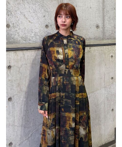 ニュアンスパターンマキシワンピース（ワンピース）｜MURUA（ムルーア