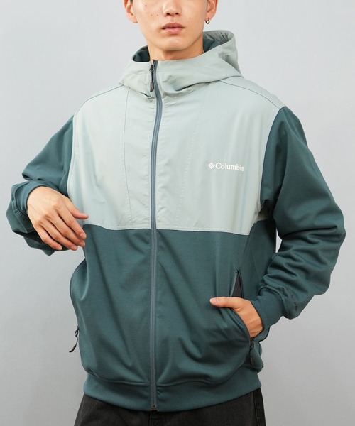 Columbia(コロンビア)の「columbia/コロンビア ウィルキンソンコーブフーディ ジップアップ ルーズシルエット 防風 PM0539(パーカー・メンズ・ヘザーグレー/ベージュ/ブルーグリーン/ブラック・XL/S/L/M)」の4枚目の写真