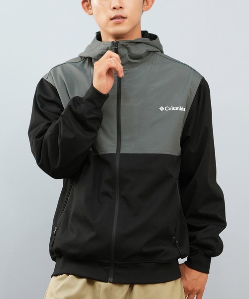 Columbia(コロンビア)の「columbia/コロンビア ウィルキンソンコーブフーディ ジップアップ ルーズシルエット 防風 PM0539(パーカー・メンズ・ヘザーグレー/ベージュ/ブルーグリーン/ブラック・XL/S/L/M)」の2枚目の写真