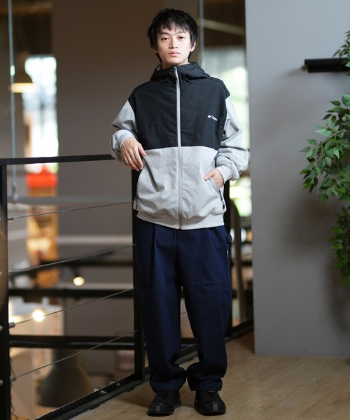 Columbia(コロンビア)の「columbia/コロンビア ウィルキンソンコーブフーディ ジップアップ ルーズシルエット 防風 PM0539(パーカー・メンズ・ヘザーグレー/ベージュ/ブルーグリーン/ブラック・XL/S/L/M)」の13枚目の写真