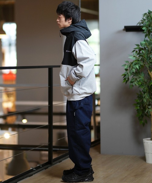 Columbia(コロンビア)の「columbia/コロンビア ウィルキンソンコーブフーディ ジップアップ ルーズシルエット 防風 PM0539(パーカー・メンズ・ヘザーグレー/ベージュ/ブルーグリーン/ブラック・XL/S/L/M)」の14枚目の写真