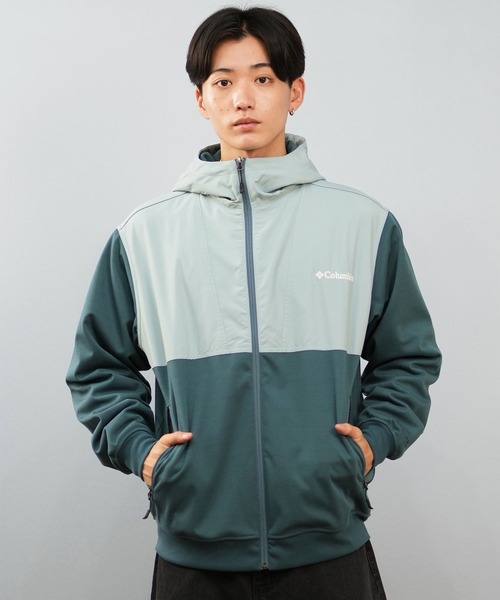 Columbia(コロンビア)の「columbia/コロンビア ウィルキンソンコーブフーディ ジップアップ ルーズシルエット 防風 PM0539(パーカー・メンズ・ヘザーグレー/ベージュ/ブルーグリーン/ブラック・XL/S/L/M)」の22枚目の写真