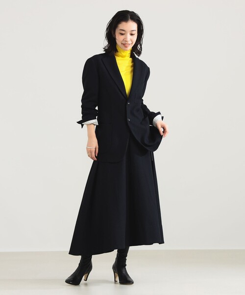 Demi-Luxe BEAMS（デミルクス ビームス）の「【1/15再値下げ】AK+1 / ウール ソリッド 2ボタン ジャケット（テーラードジャケット・レディース・ネイビー・36/38）」の5枚目の写真