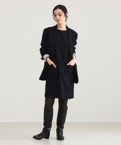 Demi-Luxe BEAMS（デミルクス ビームス）の「【1/15再値下げ】AK+1 / ウール ソリッド 2ボタン ジャケット（テーラードジャケット・レディース・ネイビー・36/38）」の8枚目の写真