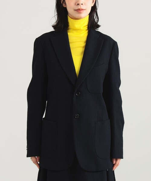 Demi-Luxe BEAMS（デミルクス ビームス）の「【1/15再値下げ】AK+1 / ウール ソリッド 2ボタン ジャケット（テーラードジャケット・レディース・ネイビー・36/38）」の9枚目の写真