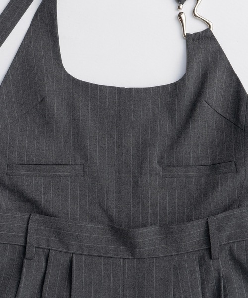 MAISON SPECIAL(メゾンスペシャル)の「Halter Neck All-in-one/ホルターネックオールインワン(つなぎ/オールインワン・レディース・グレー/ブラック・36/38)」の17枚目の写真