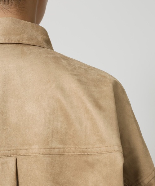 BABYLONE（バビロン）の「フェイクスエードオーバーシャツ（シャツ/ブラウス・レディース・ダークブラウン/ベージュ・フリー）」の19枚目の写真