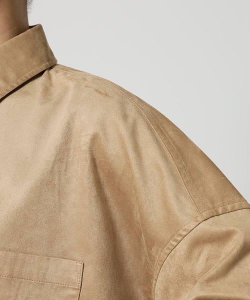 BABYLONE（バビロン）の「フェイクスエードオーバーシャツ（シャツ/ブラウス・レディース・ダークブラウン/ベージュ・フリー）」の21枚目の写真