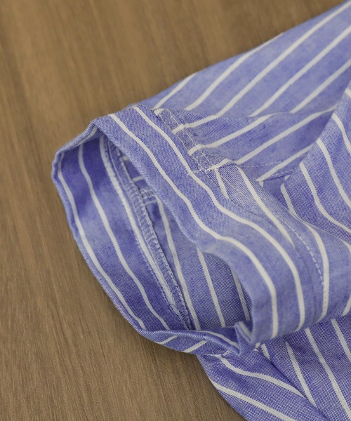 libelle more（リベル モア）の「【抗菌・UVカット・吸水速乾】「やわさらリネン」ストライプスキッパーシャツ（シャツ/ブラウス・レディース・ブルー/サックスブルー/ラベンダー/イエロー/オフホワイト・L/M）」の12枚目の写真
