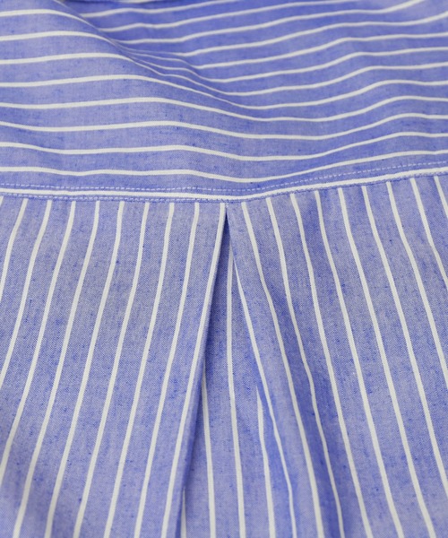 libelle more（リベル モア）の「【抗菌・UVカット・吸水速乾】「やわさらリネン」ストライプスキッパーシャツ（シャツ/ブラウス・レディース・ブルー/サックスブルー/ラベンダー/イエロー/オフホワイト・L/M）」の6枚目の写真