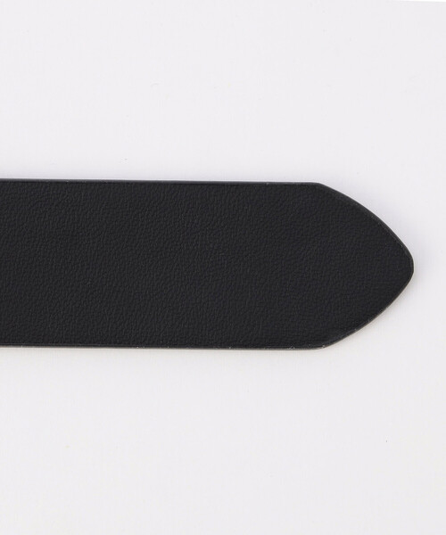 COMME CA ISM（コムサイズム）の「フェイクレザー スクエアバックルベルト（3.0cm幅）（ベルト・レディース・ブラック/ベージュ・FREE）」の3枚目の写真