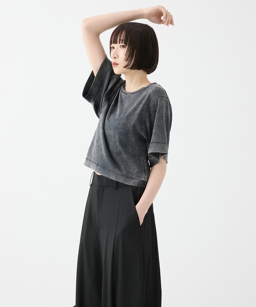 STUDIOUS(ステュディオス)の「【STUDIOUS/ステュディオス】Faded Chibi Tee/フェイデッドチビTシャツ(Tシャツ/カットソー・レディース・ブラック/ベージュ・FREE)」の9枚目の写真