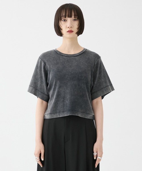 STUDIOUS(ステュディオス)の「【STUDIOUS/ステュディオス】Faded Chibi Tee/フェイデッドチビTシャツ(Tシャツ/カットソー・レディース・ブラック/ベージュ・FREE)」の10枚目の写真