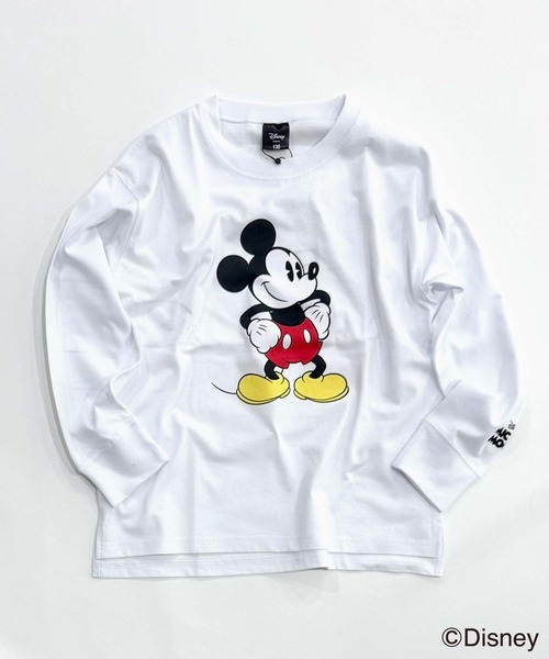 Disney - みぃタソ セール】キッズ MICKEY MOUSE ミッキー オーバーサイズ ロンT（T