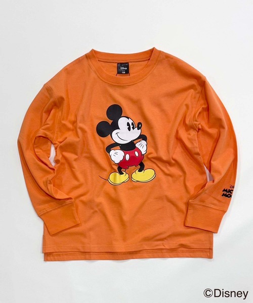 ⑥ミッキーマウス こたたん セール】キッズ MICKEY MOUSE ミッキー オーバーサイズ ロンT（T