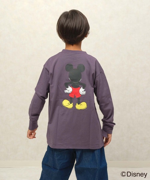 ディズニー　ミッキーマウス　サイズ3S （4枚） セール】キッズ MICKEY MOUSE ミッキー オーバーサイズ ロンT（T