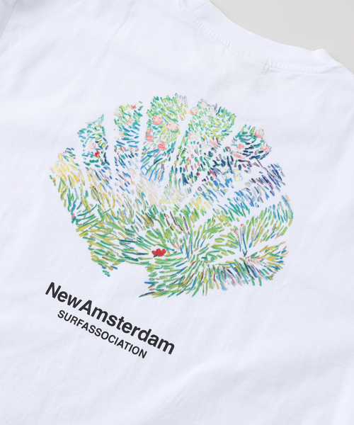 JOURNAL STANDARD relume(ジャーナルスタンダード レリューム)の「NEW AMSTERDAM SURF ASSOCIATION TALL GRASS TEE 2501092001/003(Tシャツ/カットソー・メンズ・ホワイト/ピンク・MEDIUM/LARGE)」の6枚目の写真