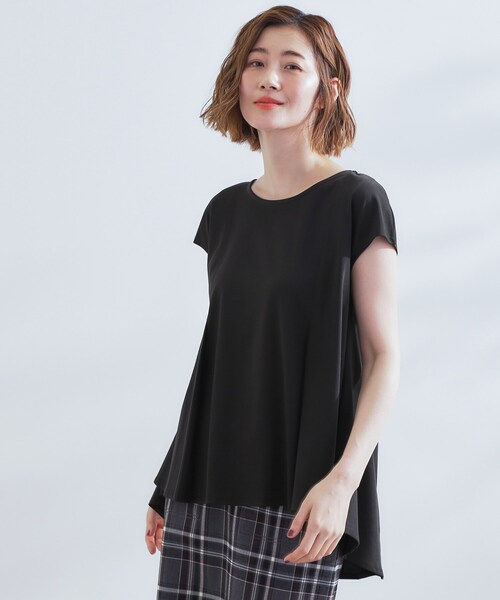 grove(グローブ)の「すっきり見え ペプラムフレンチスリーブカットソー(Tシャツ/カットソー・レディース・オリーブ/ブラック/ナチュラル・05/04/03/02/01)」の11枚目の写真