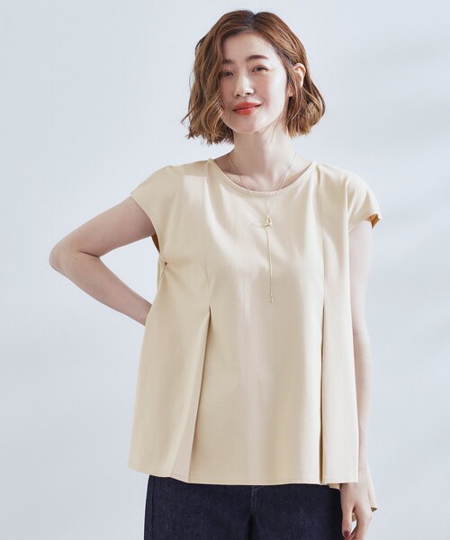 grove(グローブ)の「すっきり見え ペプラムフレンチスリーブカットソー(Tシャツ/カットソー・レディース・オリーブ/ブラック/ナチュラル・05/04/03/02/01)」の19枚目の写真