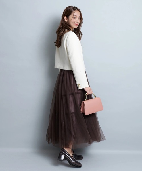 JUSGLITTY（ジャスグリッティー）の「ハート刺繍ショートジャケット