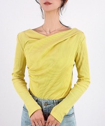 baserange カシュクールトップス　イエロー カシュクール」に該当するトップス（イエロー/黄色系）ファッション