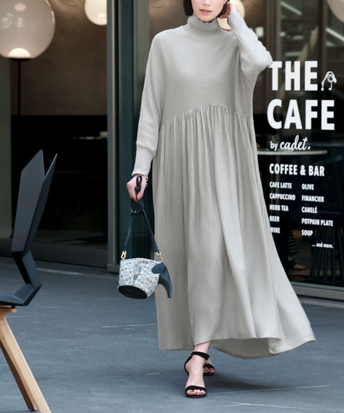 未使用 Deuxieme Classe タートルネックニットドレス ワンピース Deuxieme Classe（ドゥーズィエムクラス）の「タートルネックニット