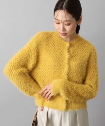 MK MICHEL KLEIN | フェザーヤーンニットカーディガン/洗える(カーディガン/ボレロ)