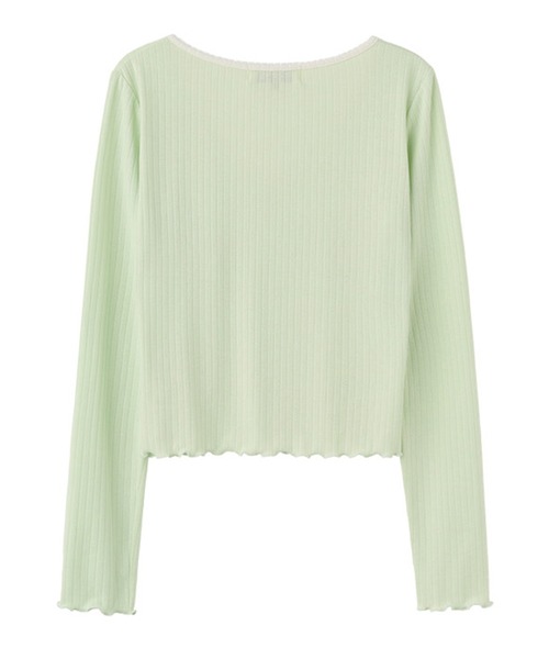 【GENERAL IDEA】Eyelet 配色 V-Neck ティーシャツ GENERAL IDEA/ジェネラルアイディア coloring eyelet v-neck t